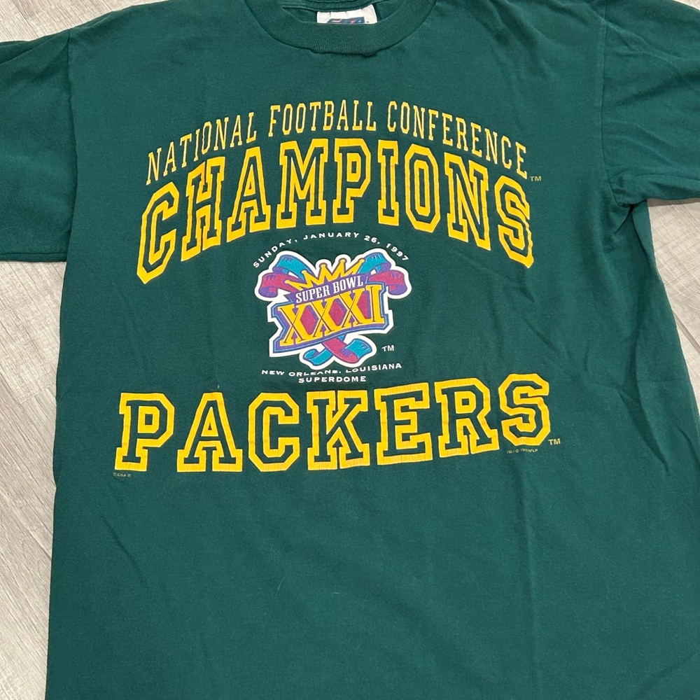 Green Bay Packers Super Bowl XXXI Champions T-Shirt - Green
